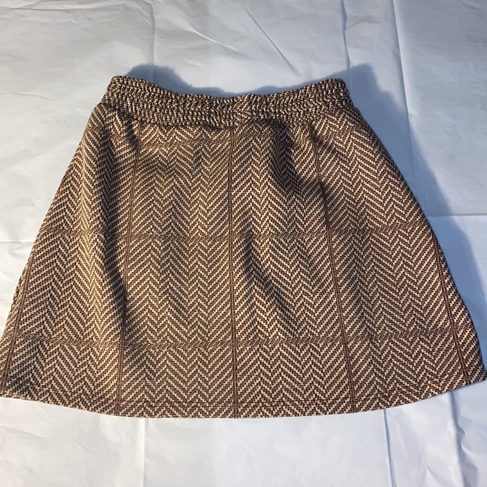 Topshop Brown/Creme Skirt - Picture 5 of 5